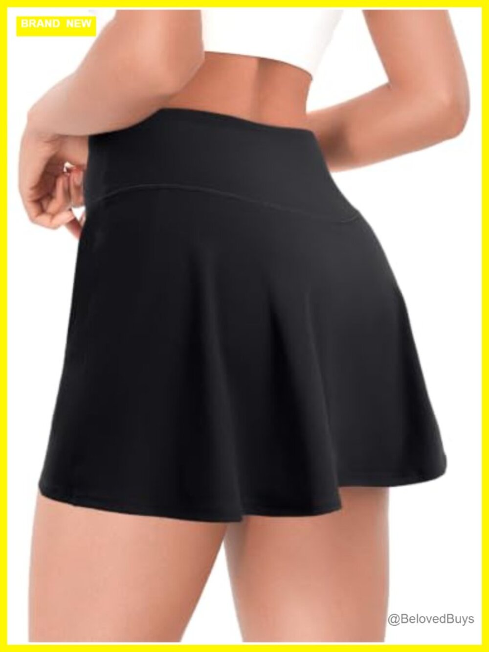 Women's Athletic Skort with Inner Shorts & Pockets - Polyester Spandex Golf